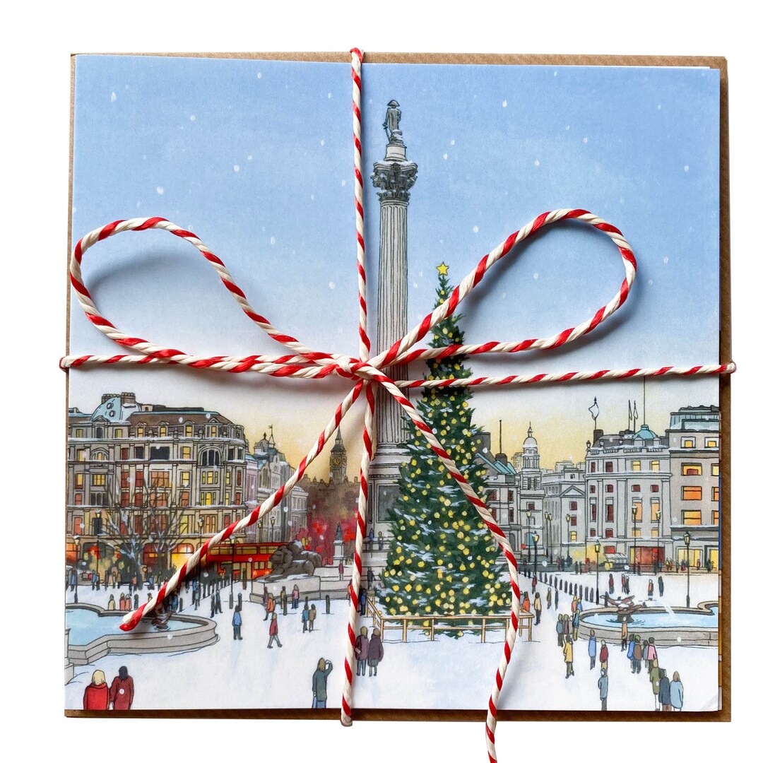 London Christmas Card Bundle pack of 4 Blank Inside Etsy UK
