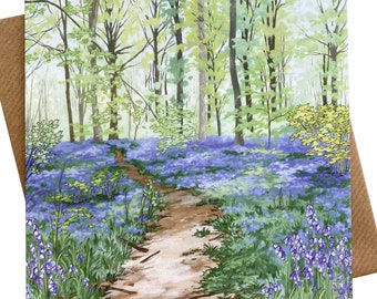 Greeting Card: Bluebell Woods