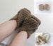Made to Order Preemie-12mth Infant Knit Booties or Mittens, Baby Crossover Booties , Knit Infant Moccasins, Knit Baby Shoes in Many Colors 