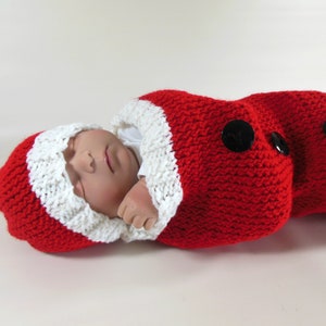Santa Costume for baby, Infant Santa Cocoon or Hat, Santa Hat, Santa Sleep Sack, Santa Swaddle Sack, Santa Baby Photo Prop
