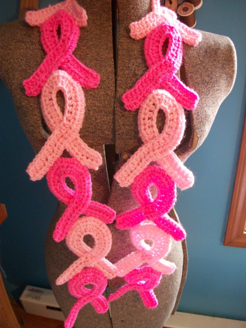 Pink Ribbon Accessory Scarf Breast Cancer Research Donation Etsy