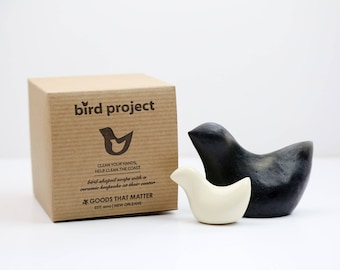 BirdProject Soap, handmade soap with ceramic keepsake that gives to oil spill cleanup. Made in New Orleans