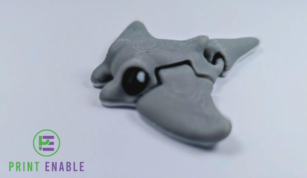 Ray Fidget Manta Ray Hatchling – Articulated Ray Fidget Toy | 3D Printed Sensory ...