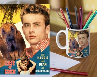 Art Bloodhound and James Dean in East of Eden Movie Poster Bloodhound Personalized Gifts Ad (GALLERY WRAP Canvas, Fine Art Print, Mug)