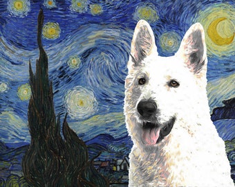 Van Gogh Dog Art