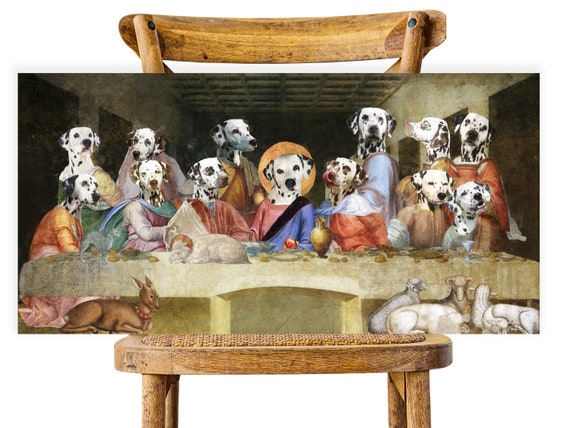 Arte dálmata, regalos de perros dálmatas, última cena dálmata, obra maestra  del perro renacentista impresión EDICIÓN LIMITADA, regalos de mamá y papá  de perro -  México