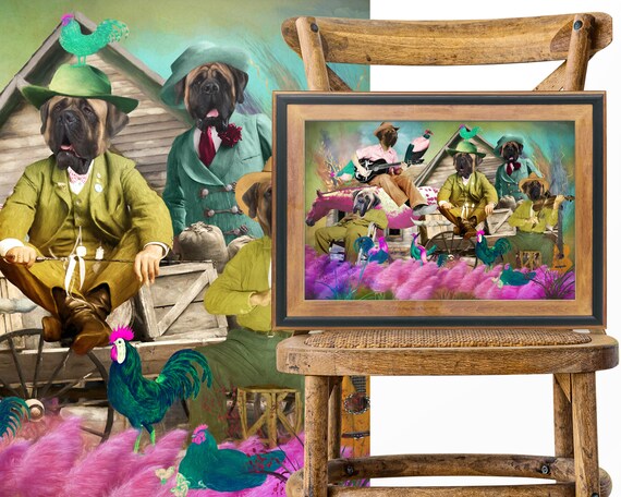 English Mastiff Oh My Darling Clementine Country Art Limited Etsy