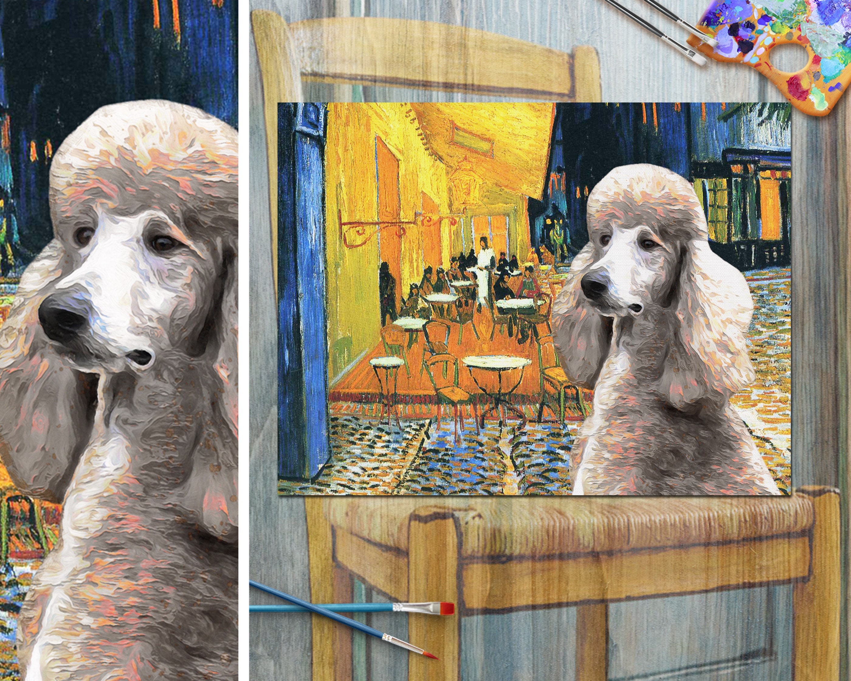 Apricot Poodle Art Canvas Van Gogh Cafe Terrace Print Standard Etsy Apricot Poodle Art Canvas Van Gogh Cafe Terrace Print Standard Etsy