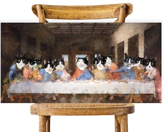 El gato esmoquin y la Última Cena: una obra maestra del Renacimiento.