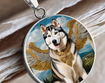 ヨークシャーテリアのエンジェルドッグペンダント：カスタム