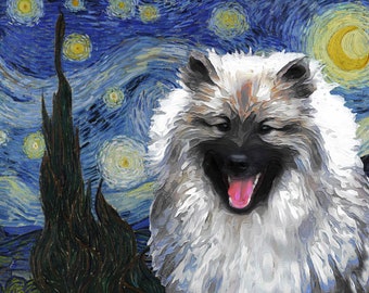 Van Gogh Dog Art