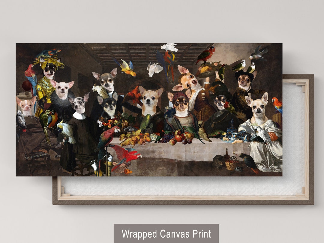 Chihuahua Dog Last Supper Art LIMITED EDITION Canvas Gallery - Etsy