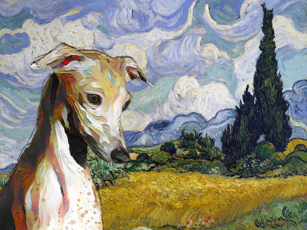 Greyhound 8 x 10 Free Standing A HOUSE IS NOT A HOME Picture 10x8 Dog Print Gift Greyhound 8 x 10 Free Standing A HOUSE IS NOT A HOME Picture 10x8 Dog Print Gift