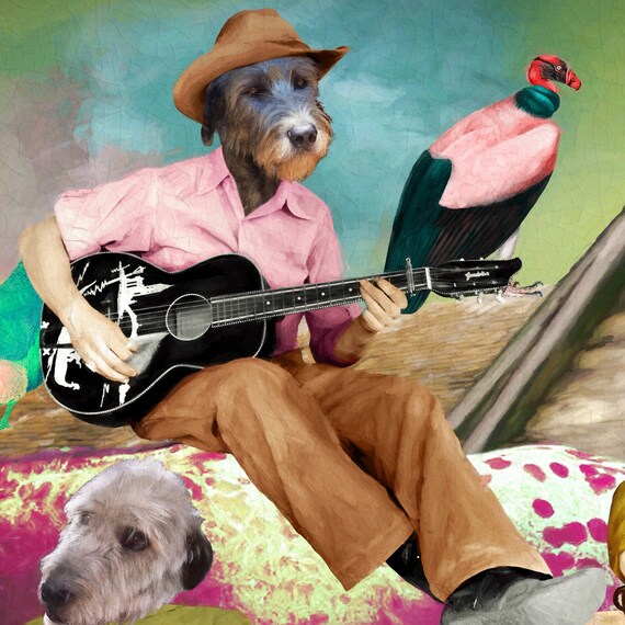 Irish Wolfhound Oh My Darling Clementine Country Art Limited Etsy