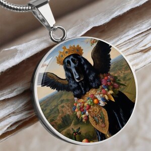 Black Afghan Hound Jewelry, Afghan Hound Dog Angel Necklace, Personalized with Engrave Option, Renaissance Dog, Dog Angel Pendant, Custo