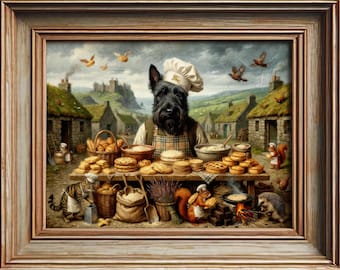 Renaissance Dog Chef Art