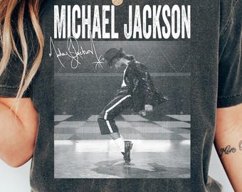 Comfort Colors® Youth Michael Jackson Tee, Iconic Dance Michael Jackson Bad World Tour 1987 T-Shirt, King Of Pop Unisex Fan Gift
