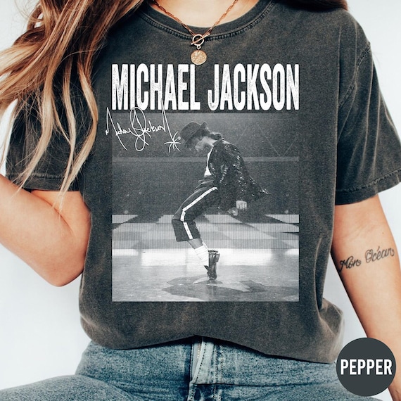 Comfort Colors® Youth Michael Jackson Tee, Iconic Dance Michael Jackson Bad World Tour 1987 T-Shirt, King Of Pop Unisex Fan Gift