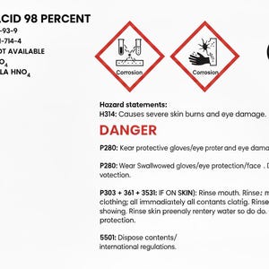Acide Sulfurique à 98 % 400ML ANALITICAL GRADE