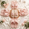 Personalized Bridesmaid Slippers, Custom Chenille Name Spa Slides, Getting Ready Bridal Party Gifts, Bachelorette Favor, Bride Proposal Gift product logo