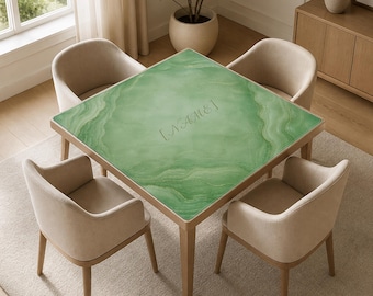 Jade Mahjong Mat, rutschfeste Tischabdeckung mit Rauschunterdrückung für Dominoes Poker Brett und Tile Spiele Geschenke