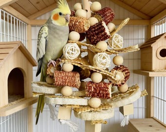 Heavy Duty Parrot Chew Toy, Beak Grinding, Anti-Feather Picking