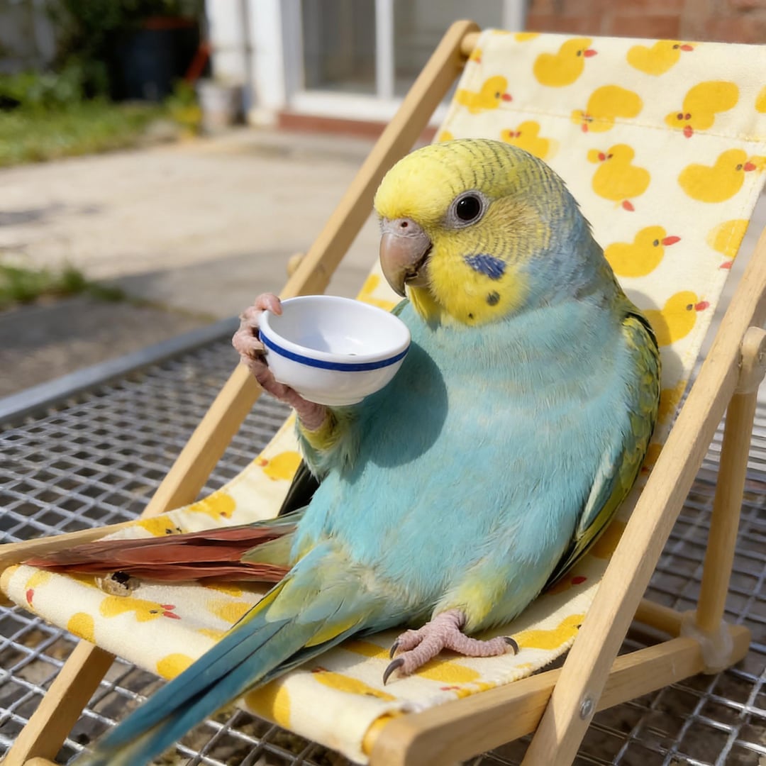 Miniature Bird Lounge Chair: Wooden Beach Deck Toy & Photo Prop for ...