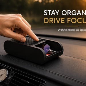 Car Center Console Organizer | Change Storage Box | Coin Holder Tray | Car Interior Caddy | Small Vehicle Accessories