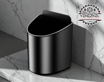 Car Clip On Cup Holder | Auto Storage Bin | Phone Slot Organizer | Drain Holes Base | Space Saving Accessory | Easy No Tool Install
