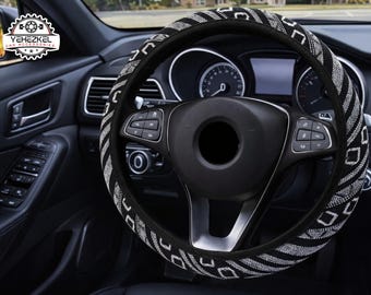 Car Steering Wheel Cover | Woven Flax Fabric Grip | For Men Women Drivers | Anti Slip Breathable Comfort | Easy Install Interior Upgrade