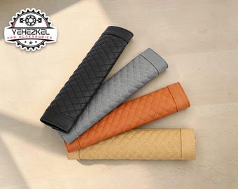 Car Seat Belt Cover | Quilted Cushion Pad | Driver Passenger Comfort | Shoulder Strap Guard | Car Interior Protector | Long Drive Relief