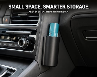 Car Lipstick Holder | Small Car Organizer | Adhesive Cosmetic Storage Rack | Compact Interior Accessory Holder