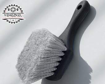 Car Wheel Cleaning Brush | Durable Soft Bristle | Comfortable grip handle | Tire Detailing Tool | Hanging design for easy storage