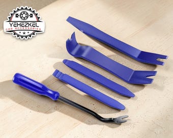 Car Trim Removal Tool Kit | Heavy Duty Nylon Pry Set | For Auto Interior Repair | Dashboard Panel Clip Remover | Garage Mechanic Gift Idea