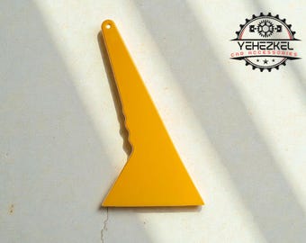 Car Window Tint Squeegee | Vinyl Wrap Scraper | Rubber Edge Tool | Ice Snow Cleaner | Non-slip handle | Long grip design