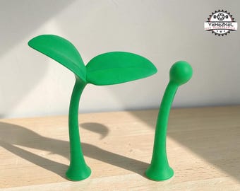 Car Roof Antenna Topper | Bean Sprout Seedlings Design | Decorative Automobile Exterior Accessory | Adhesive Base Mount | Gift for Drivers