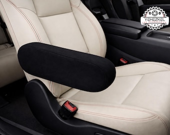 Car Armrest Cover | Elastic Linen Fabric Sleeve | Vehicle Interior Upgrade | Easy Install Stretch Fit | Breathable and non-slip protector