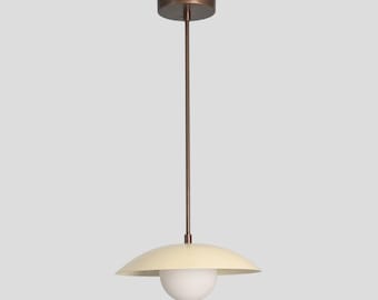 Dome Pendant Light Glass Globe Cream Shade Ceiling Light Fixture Modern Chandelier Sputnik Lamps
