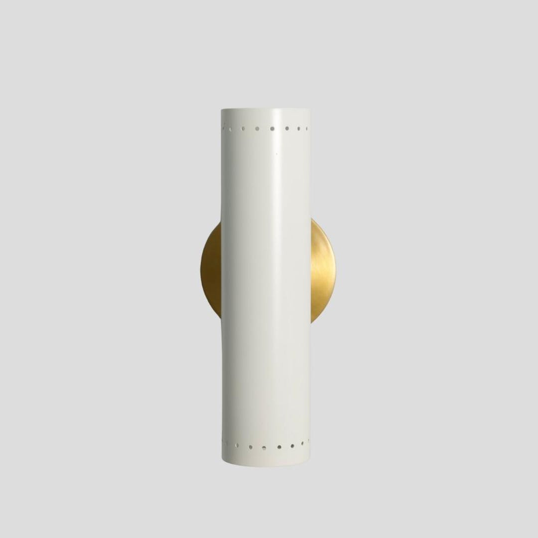 White Cylinder Minimalistic Sconce Mi...