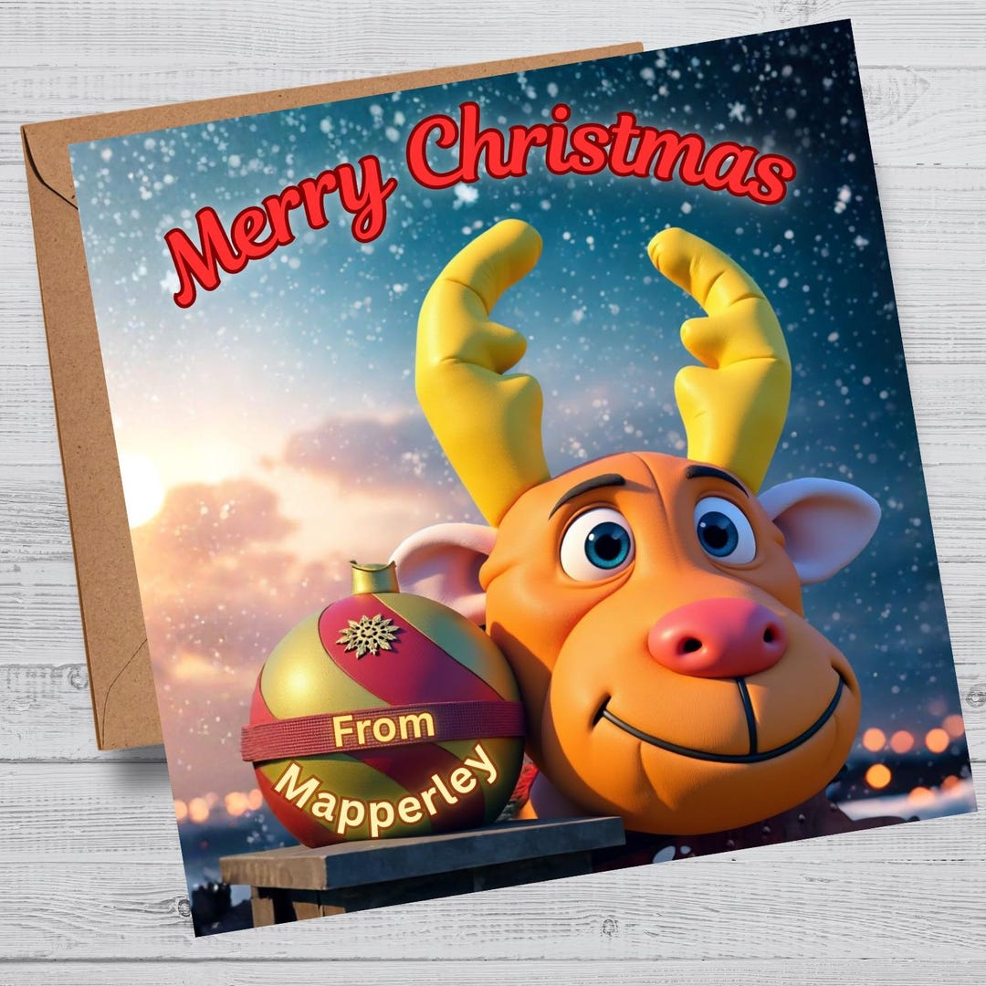 Christmas Card Ruddph Rudolph of Mapperley Christmas Card - Etsy