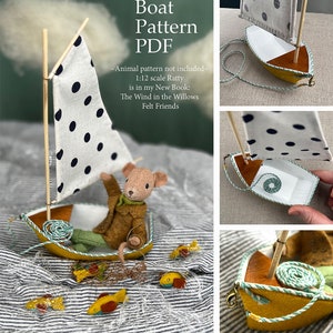 PDF boat pattern, Sailboat pattern, felt boat pattern