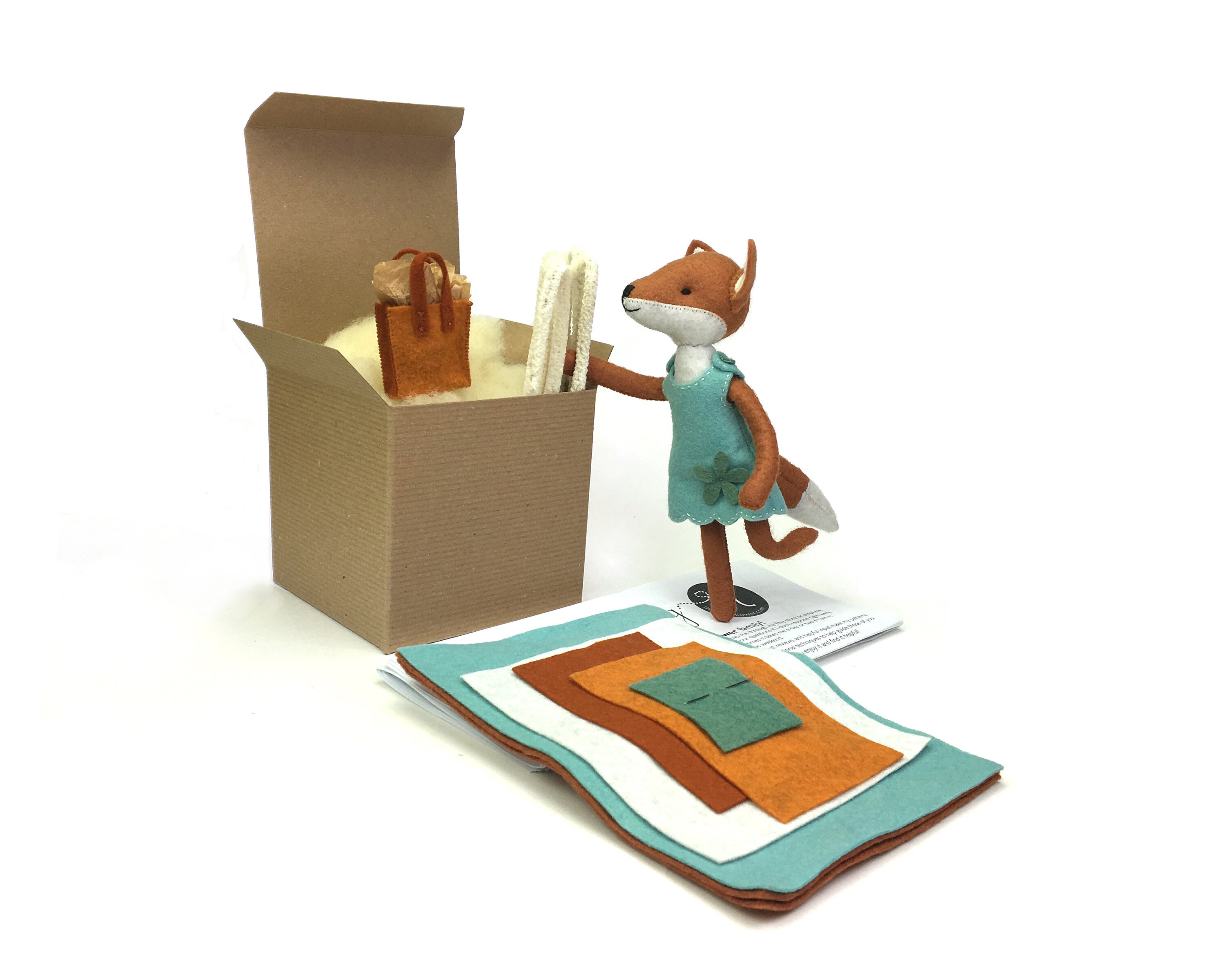 Charlotte Fox Kit Felt Animal Craft Kit Fox Sewing Kit Etsy Australia