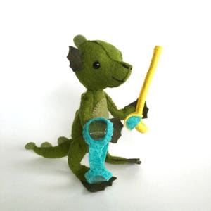 Nessie Lagoon Kit, sea monster sewing kit, felt sewing kit image 1