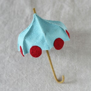 Felt Umbrella PDF pattern, unbrella pattern, DIY sewing, hand-stitching