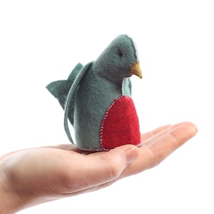 Bluebird PDF Pattern , Felt bird ornament, beginner sewing, Felt bird sewing pattern bird sewing pattern Animal Pattern image 1