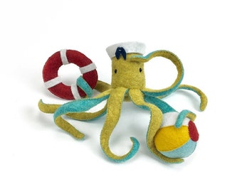 Octopus kit, Ellie Octopus kit, Plush octopus, Octopus doll, Stuffed octopus, Octopus ornament, beach octopus