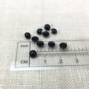 Sew-in button eyes, 4mm, 5mm, 6mm image 2