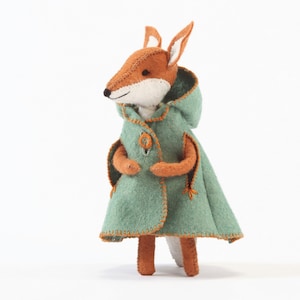 Charlotte Fox Umhang PDF Häkelanleitung, Filzumhang Schnittmuster, Miniatur Kleidung, Umhang Schnittmuster, Puppenumhang Schnittmuster, DIY Filz, DIY Puppenkleidung