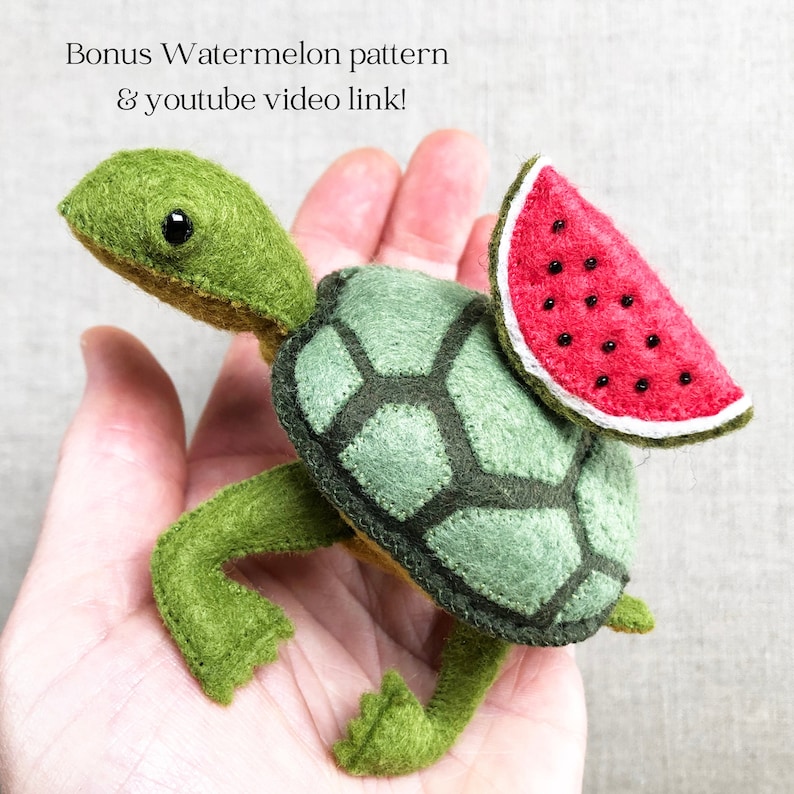 Turtle Plush Sewing Pattern: DIY Stuffed Animal (PDF Pattern) - Etsy