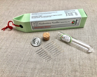 Tulip Gold Eye Embroidery Needles: Hiroshima, Japan - Sizes #7-#10
